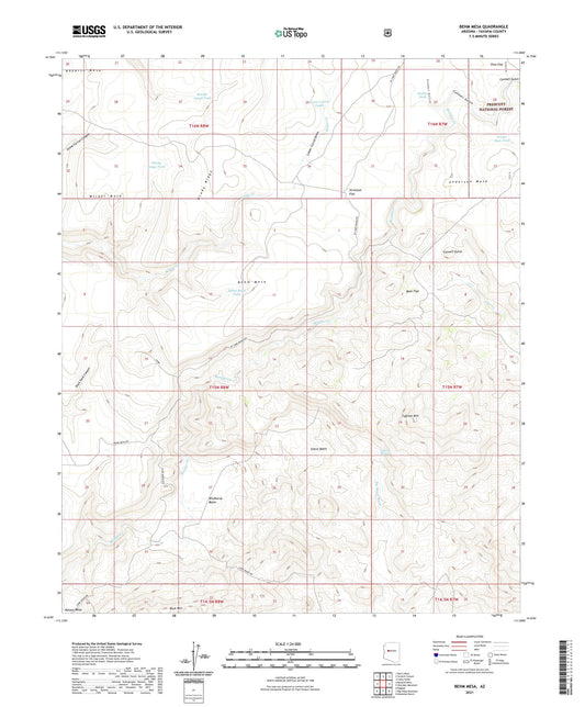 Behm Mesa Arizona US Topo Map Image