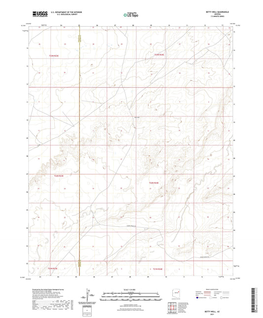 Betty Well Arizona US Topo Map Image