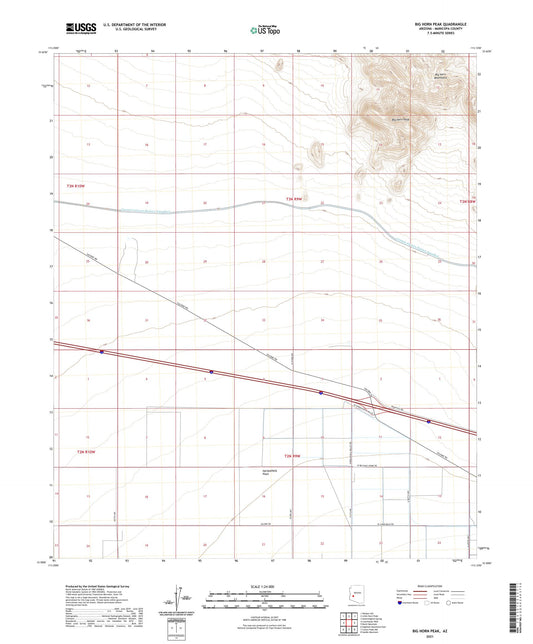 Big Horn Peak Arizona US Topo Map Image