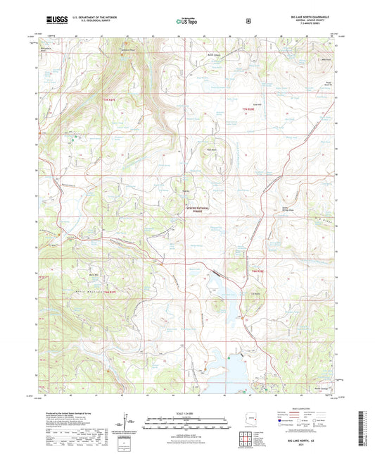 Big Lake North Arizona US Topo Map Image