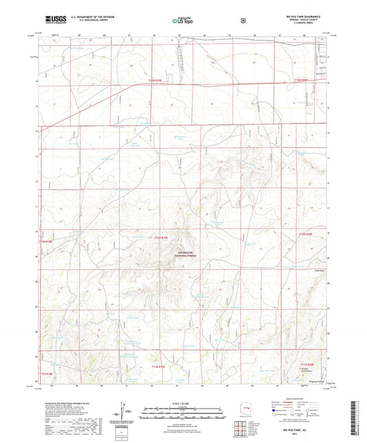 Big Pug Tank Arizona US Topo Map Image