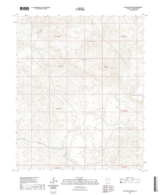 Big Shipp Mountain Arizona US Topo Map Image