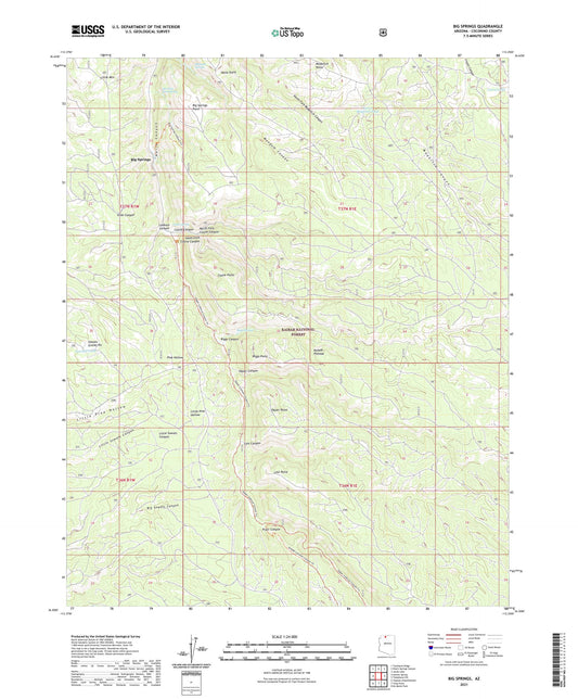 Big Springs Arizona US Topo Map Image