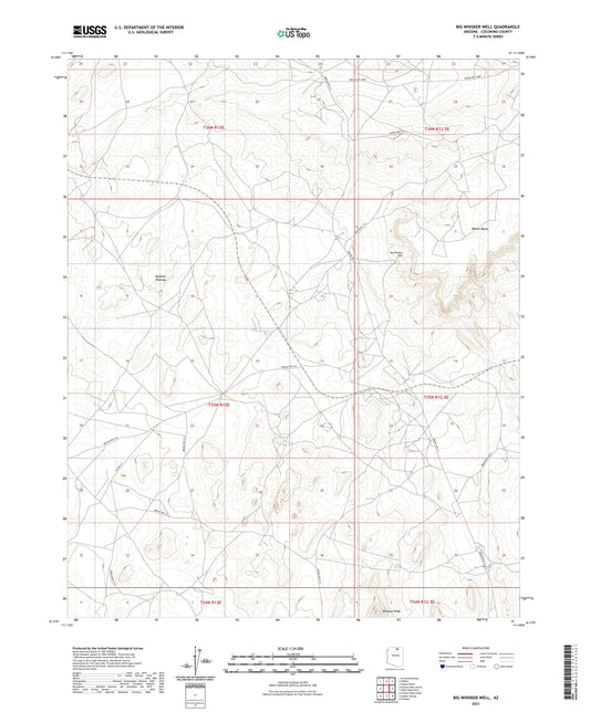 Big Whisker Well Arizona US Topo Map Image