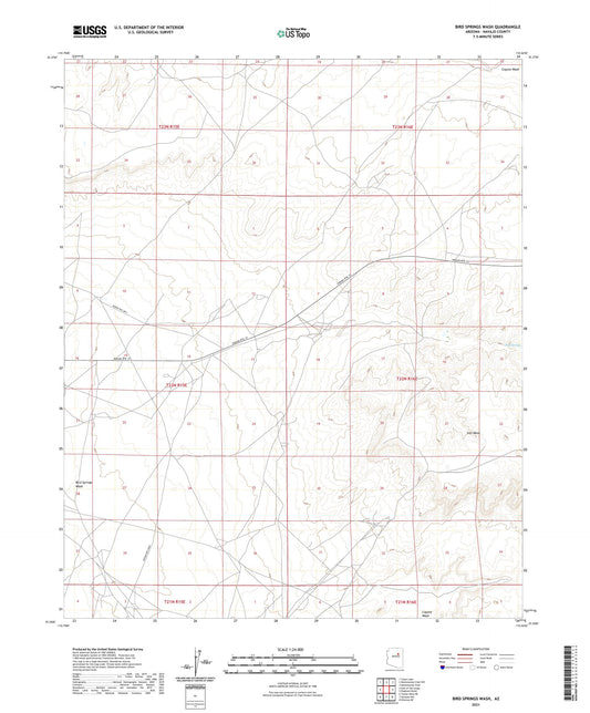 Bird Springs Wash Arizona US Topo Map Image