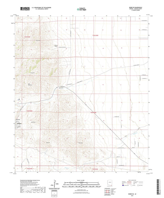 Bisbee NE Arizona US Topo Map Image