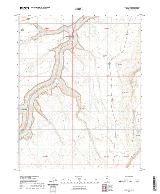 Bitter Springs Arizona US Topo Map Image