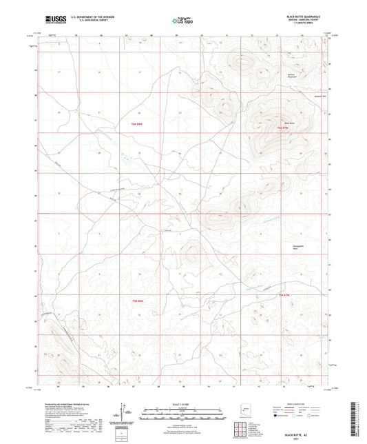 Black Butte Arizona US Topo Map Image