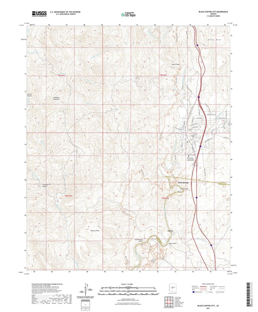 Black Canyon City Arizona US Topo Map Image