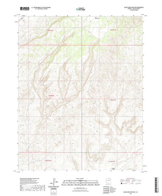 Black Mesa Wash NE Arizona US Topo Map Image
