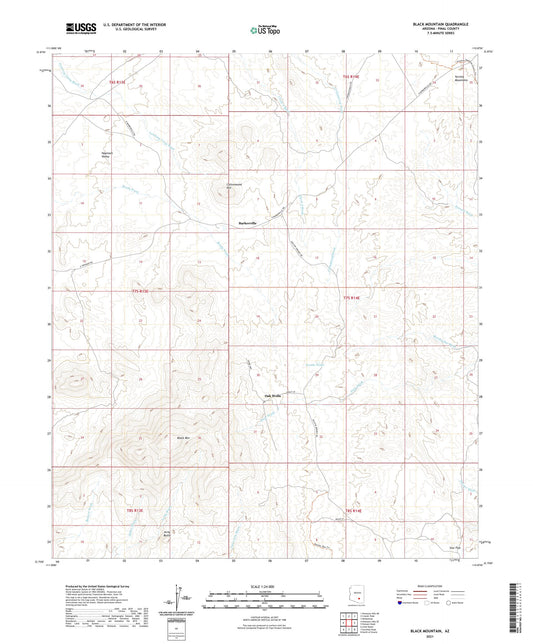 Black Mountain Arizona US Topo Map Image