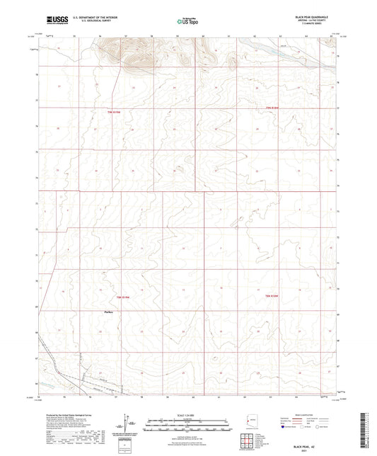 Black Peak Arizona US Topo Map Image