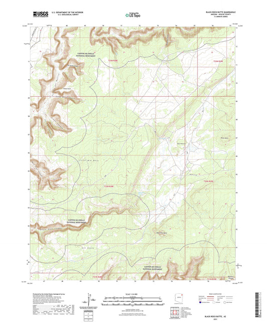 Black Rock Butte Arizona US Topo Map Image