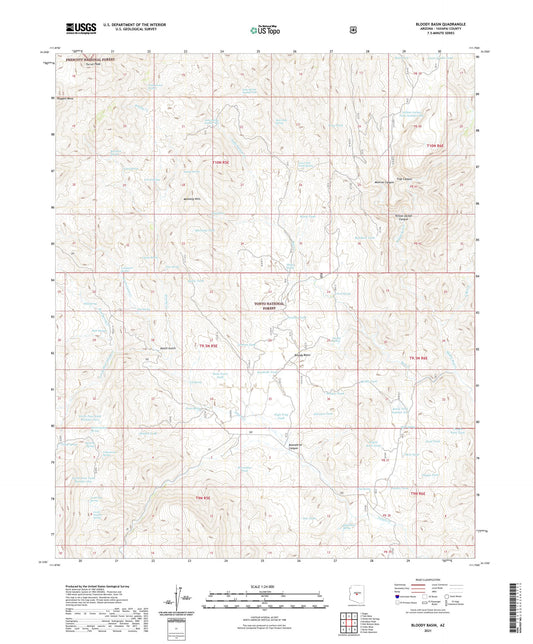 Bloody Basin Arizona US Topo Map Image