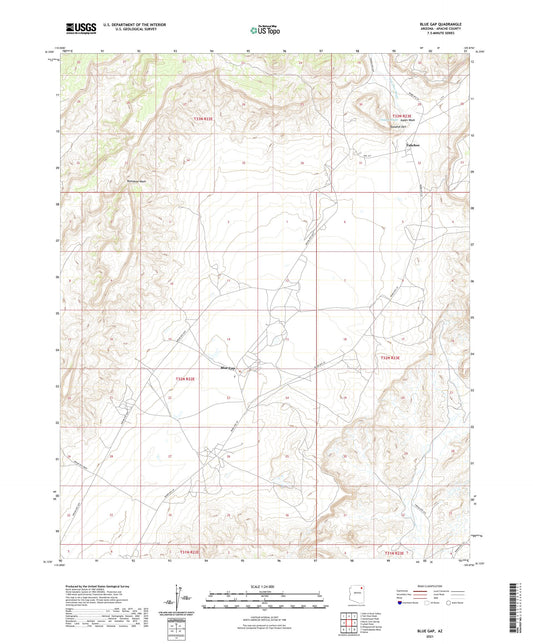 Blue Gap Arizona US Topo Map Image