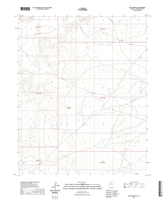 Blue Spring SE Arizona US Topo Map Image