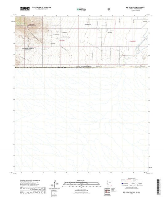 Bob Thompson Peak Arizona US Topo Map Image