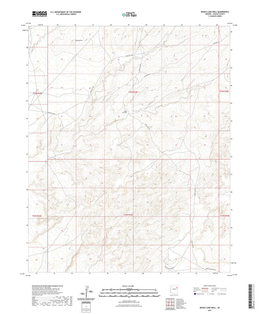 Boggy Lake Well Arizona US Topo Map Image