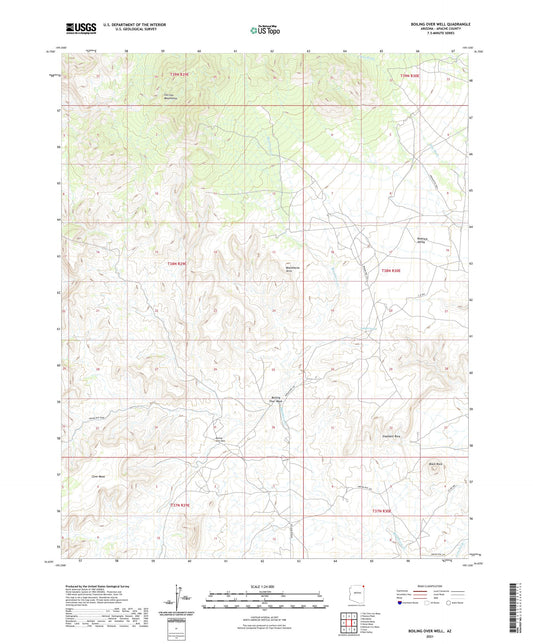 Boiling Over Well Arizona US Topo Map Image