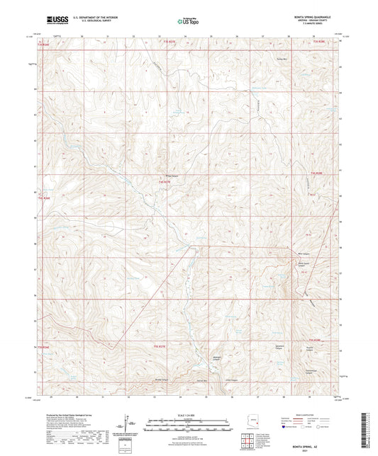 Bonita Spring Arizona US Topo Map Image