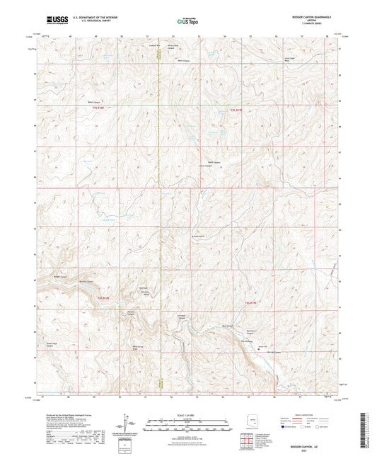 Booger Canyon Arizona US Topo Map Image