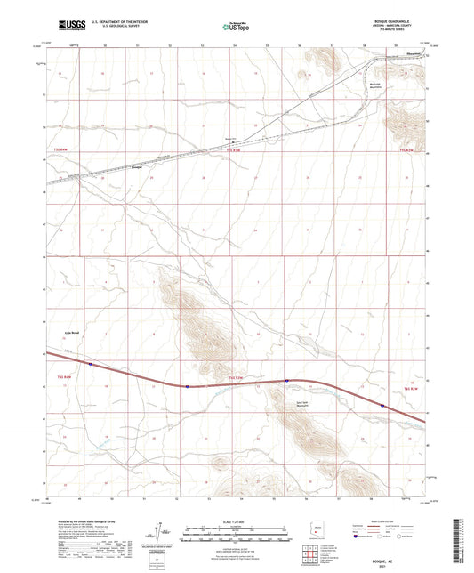 Bosque Arizona US Topo Map Image