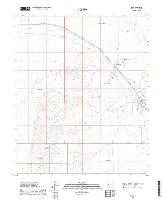 Bouse Arizona US Topo Map Image