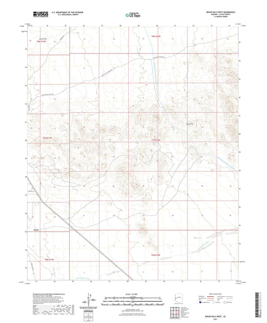 Bouse Hills West Arizona US Topo Map Image