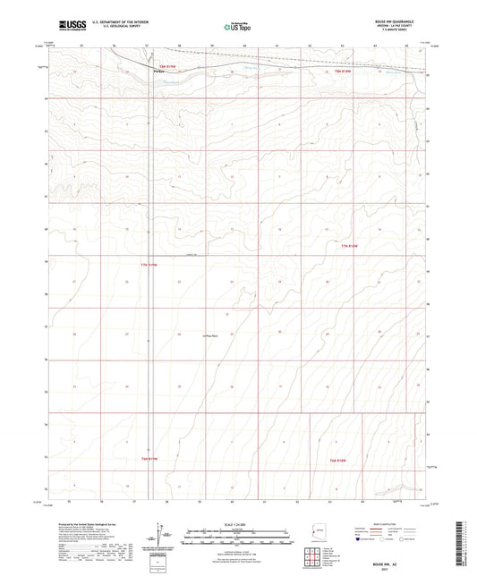 Bouse NW Arizona US Topo Map Image