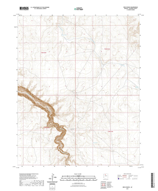 Box K Ranch Arizona US Topo Map Image