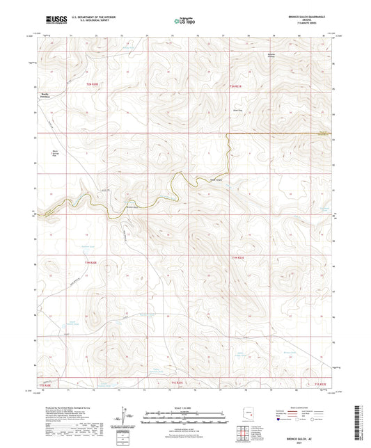 Bronco Gulch Arizona US Topo Map Image