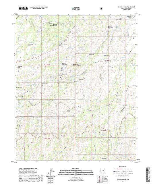 Brookbank Point Arizona US Topo Map Image