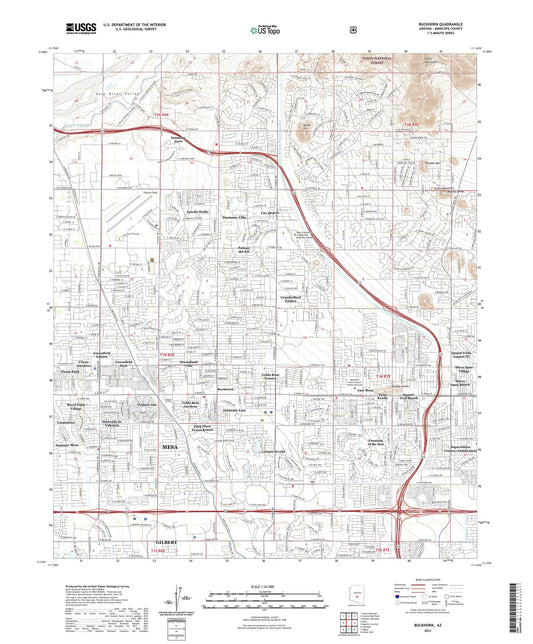 Buckhorn Arizona US Topo Map Image