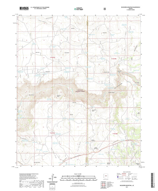 Buckhorn Mountain Arizona US Topo Map Image