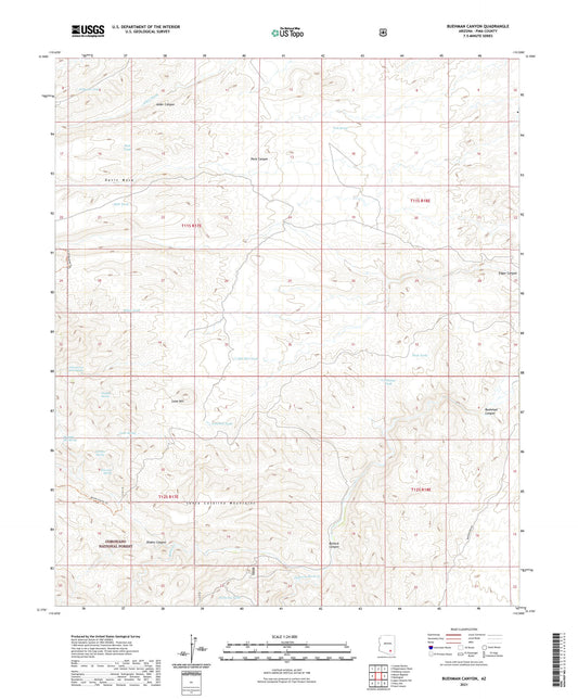 Buehman Canyon Arizona US Topo Map Image