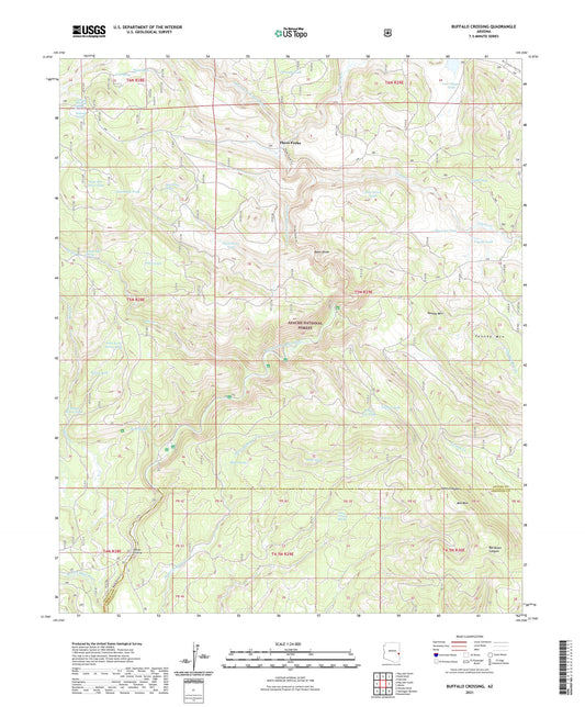 Buffalo Crossing Arizona US Topo Map Image
