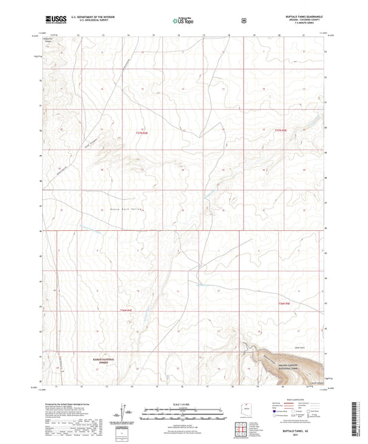 Buffalo Tanks Arizona US Topo Map Image