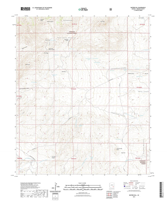 Buford Hill Arizona US Topo Map Image