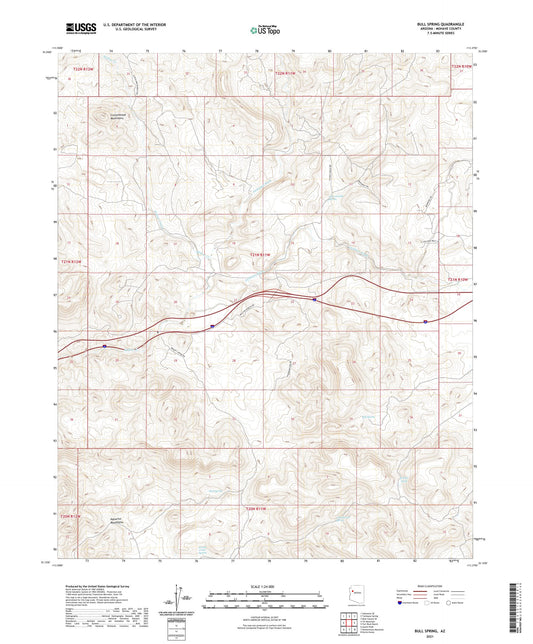 Bull Spring Arizona US Topo Map Image
