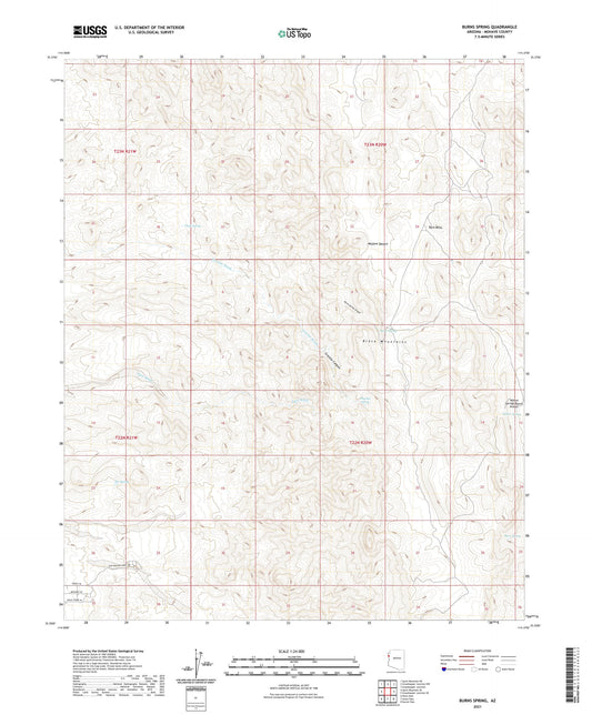Burns Spring Arizona US Topo Map Image