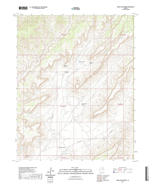Burnt Corn Spring Arizona US Topo Map Image