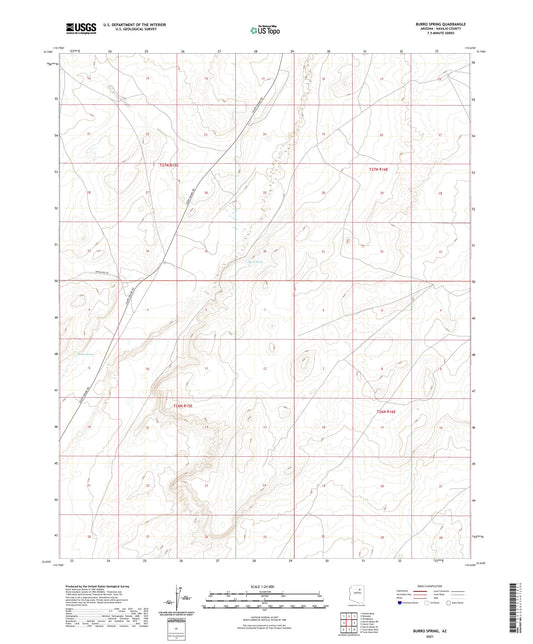 Burro Spring Arizona US Topo Map Image