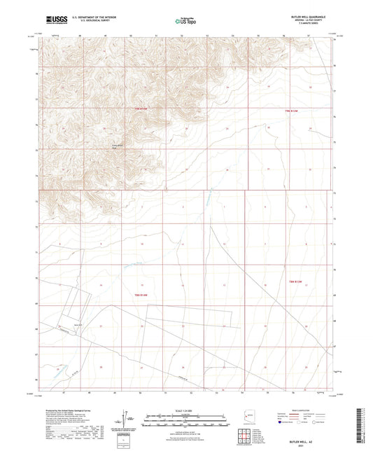 Butler Well Arizona US Topo Map Image