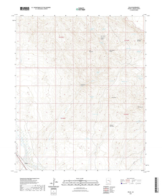 Bylas Arizona US Topo Map Image