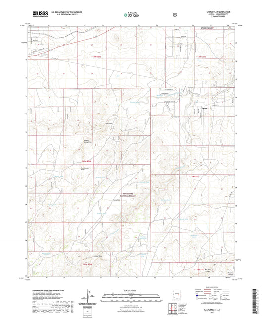 Cactus Flat Arizona US Topo Map Image