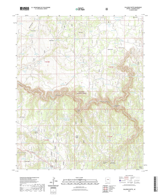 Calloway Butte Arizona US Topo Map Image
