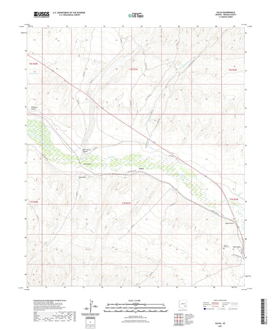 Calva Arizona US Topo Map Image
