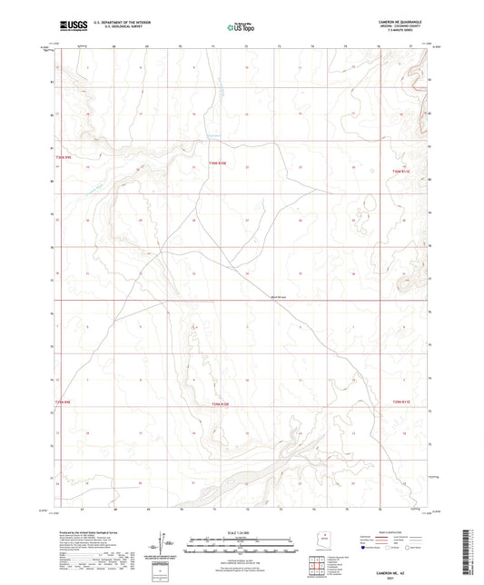 Cameron NE Arizona US Topo Map Image
