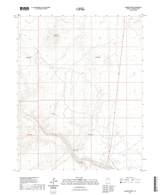Cameron North Arizona US Topo Map Image