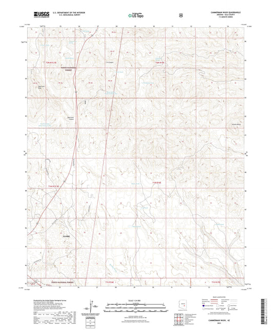 Cammerman Wash Arizona US Topo Map Image